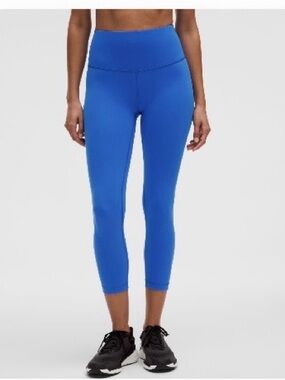 Lululemon Wunder Train High-Rise Crop 23" - Size 0 Cerulean Blue